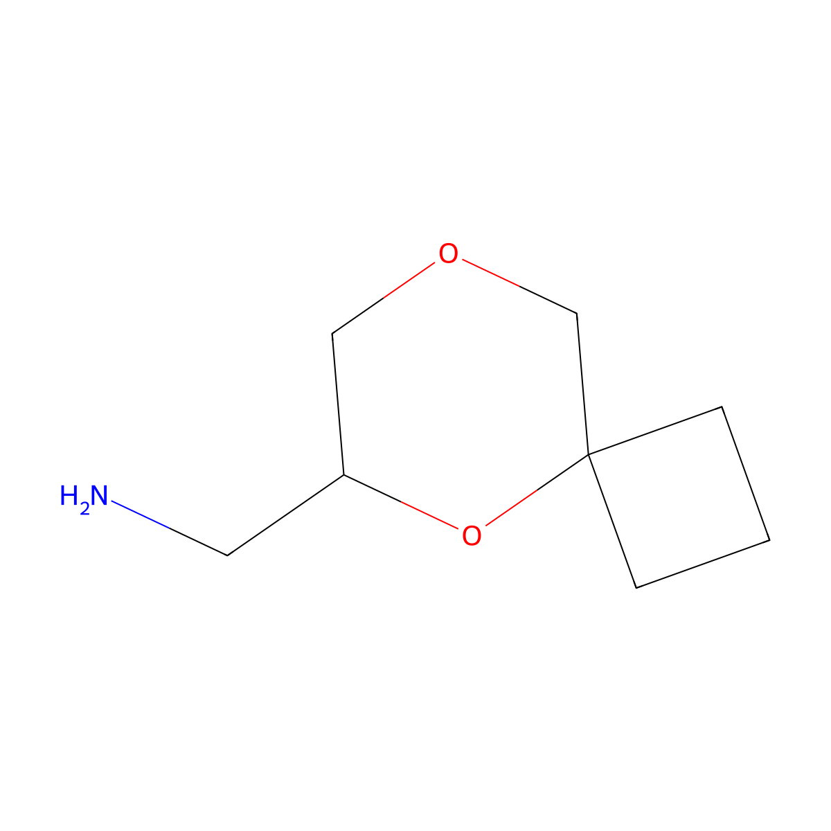 1-{5,8-Dioxaspiro[3.5]nonan-6-yl}methanamine molecular structure, CAS 2167506-93-4