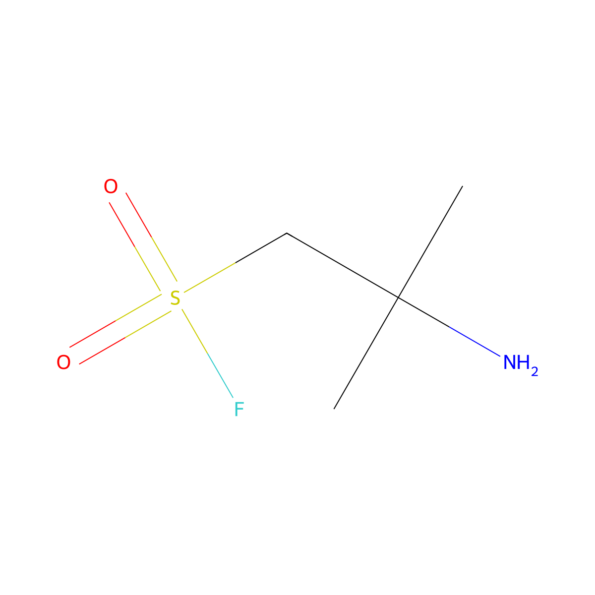 2-Amino-2-methylpropane-1-sulfonyl fluoride molecular structure, CAS 2167507-24-4