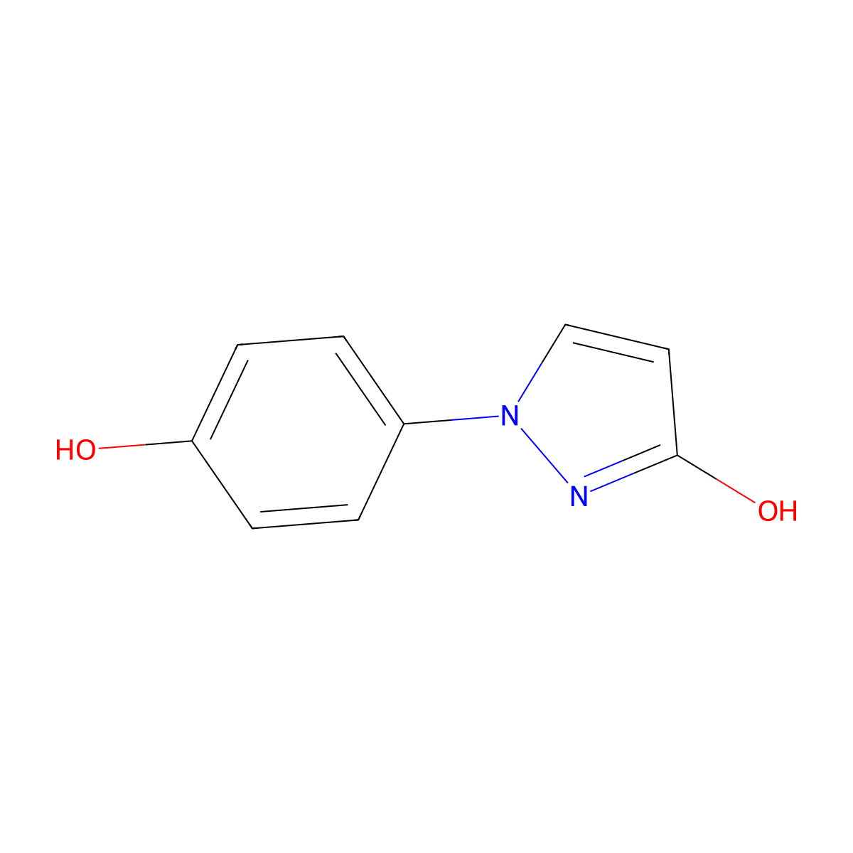 1-(4-hydroxyphenyl)-1H-pyrazol-3-ol molecular structure, CAS 2167508-80-5