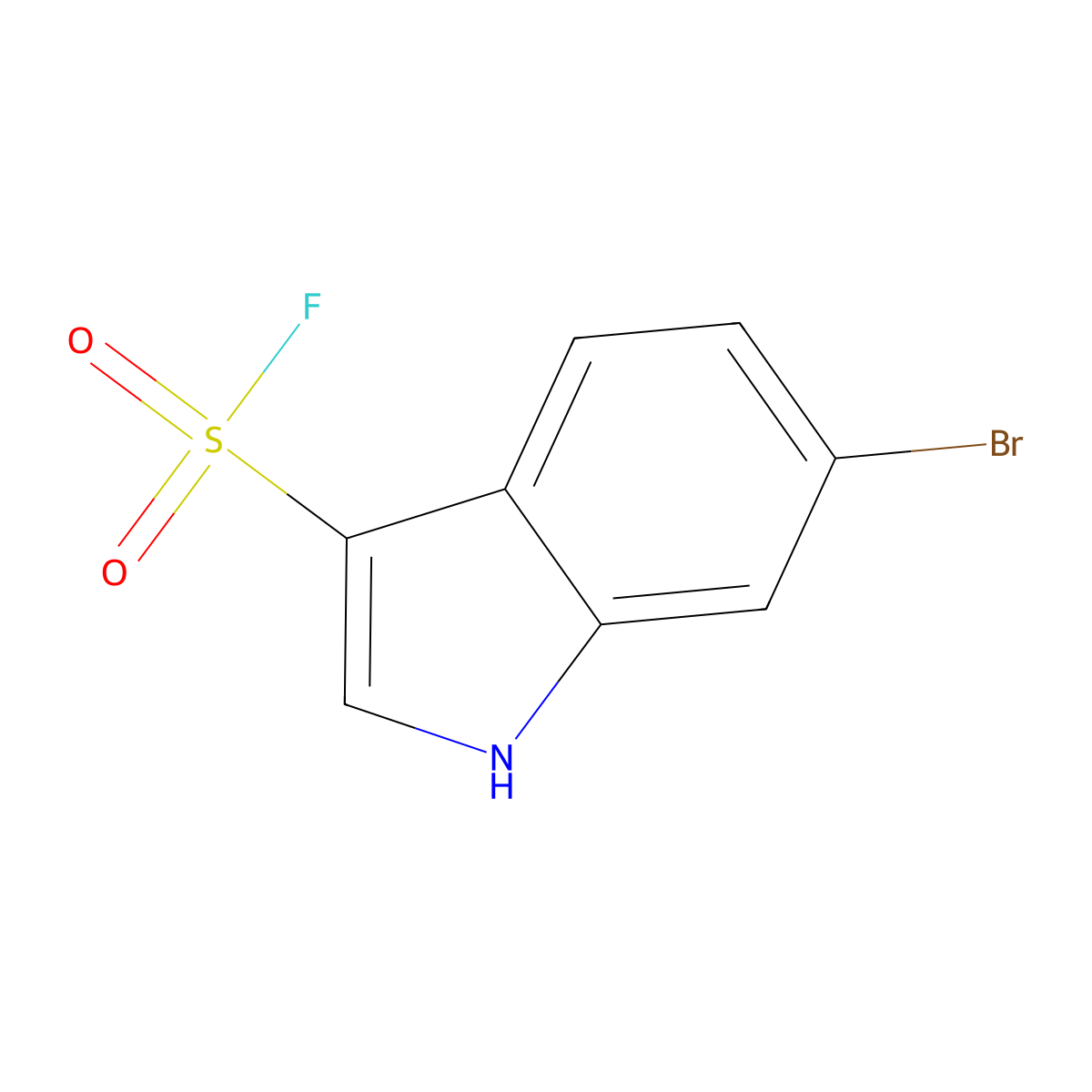 6-bromo-1H-indole-3-sulfonylfluoride molecular structure, CAS 2167512-32-3