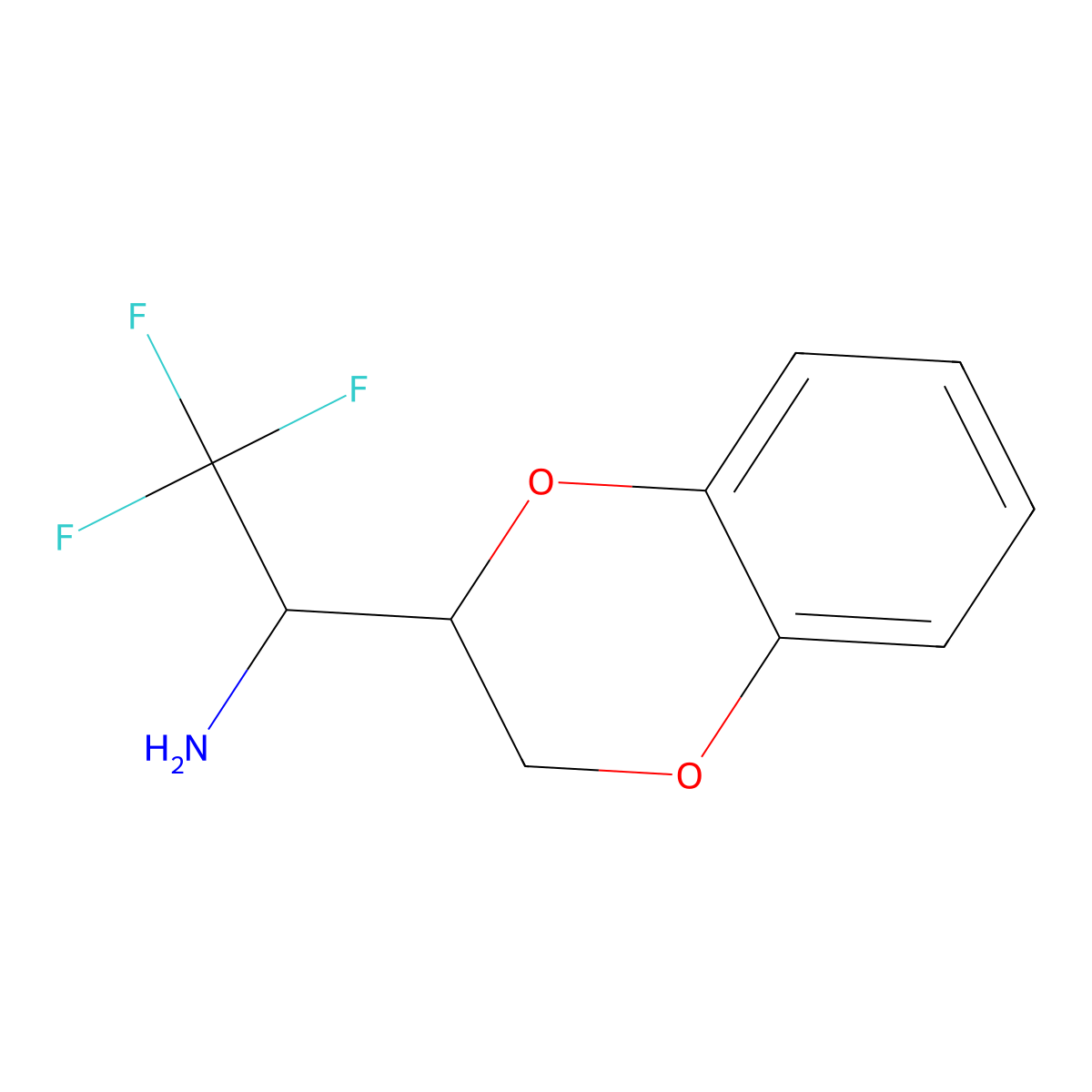 1-(2,3-Dihydrobenzo[b][1,4]dioxin-2-yl)-2,2,2-trifluoroethan-1-amine molecular structure, CAS 2167515-85-5