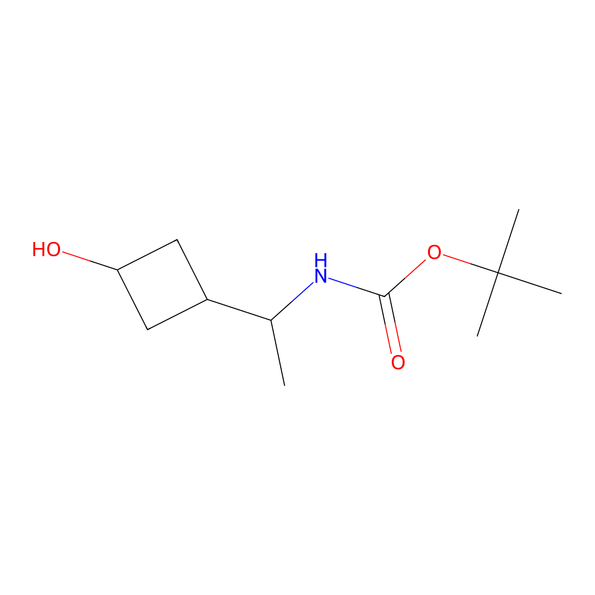 tert-Butyl (1-(3-hydroxycyclobutyl)ethyl)carbamate molecular structure, CAS 2167520-36-5