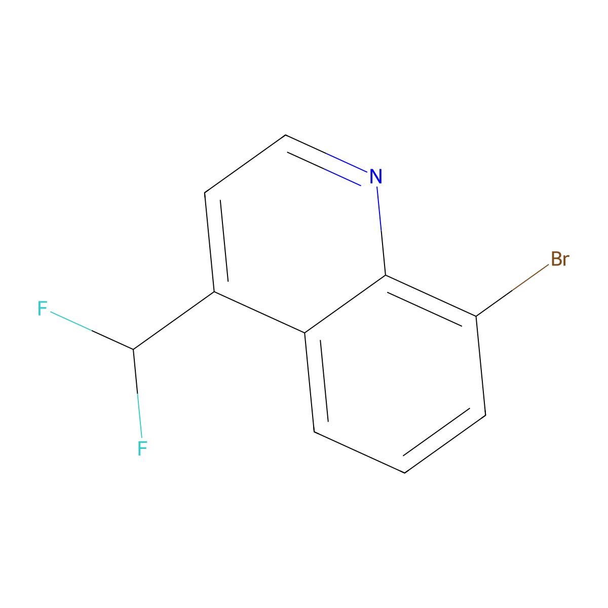8-Bromo-4-(difluoromethyl)quinoline molecular structure, CAS 2167524-13-0