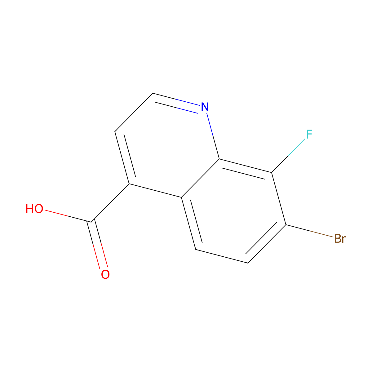 7-Bromo-8-fluoroquinoline-4-carboxylic acid molecular structure, CAS 2167528-69-8