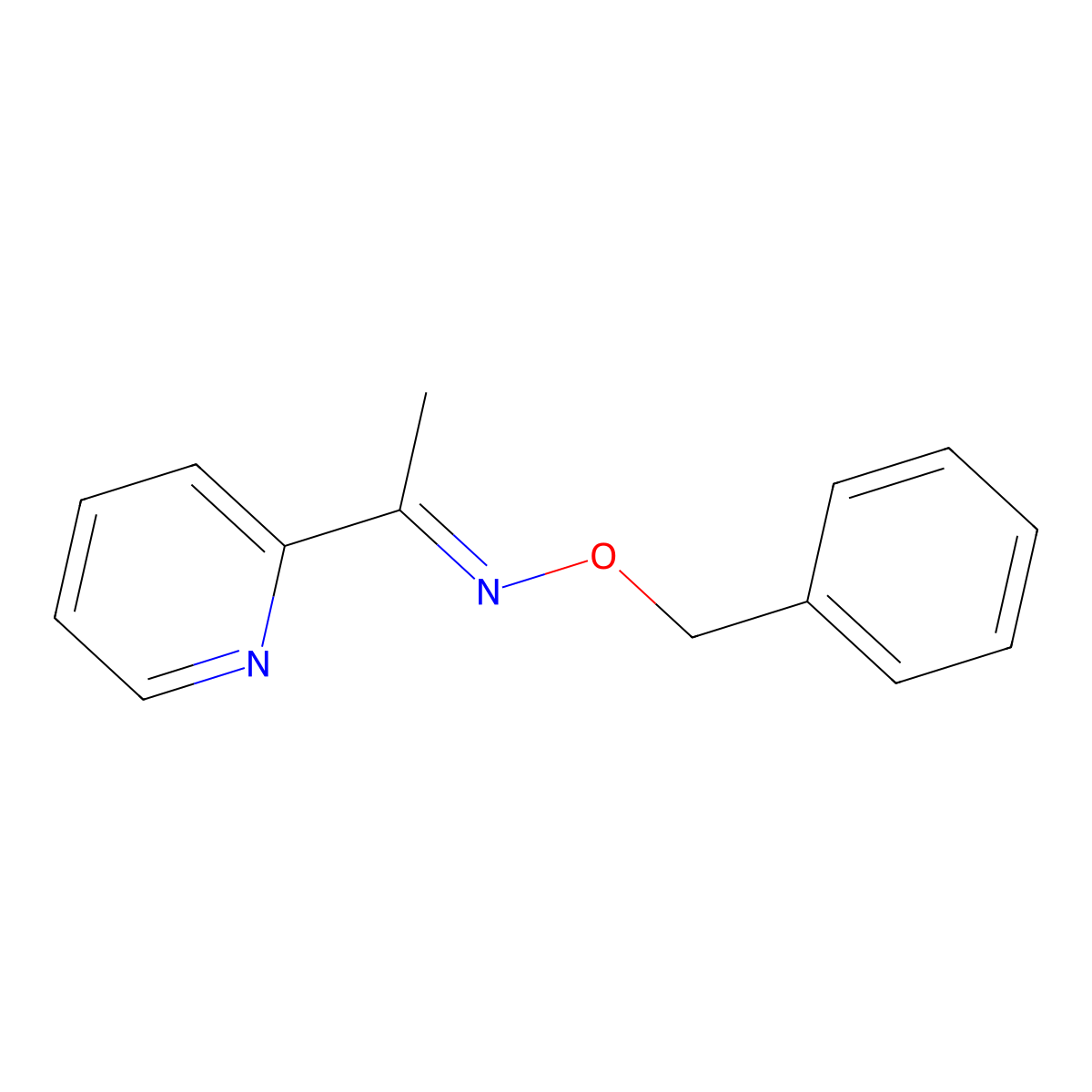 (E)-1-(Pyridin-2-yl)ethanone O-benzyl oxime molecular structure, CAS 216753-06-9