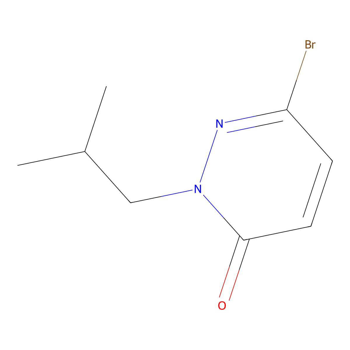 3-Bromo-1-(2-methylpropyl)-1,6-dihydropyridazin-6-one molecular structure, CAS 2167532-74-1