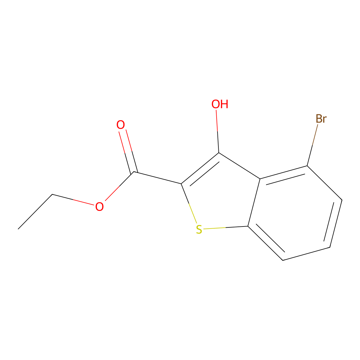 Ethyl 4-bromo-3-hydroxybenzo[b]thiophene-2-carboxylate molecular structure, CAS 2167533-74-4