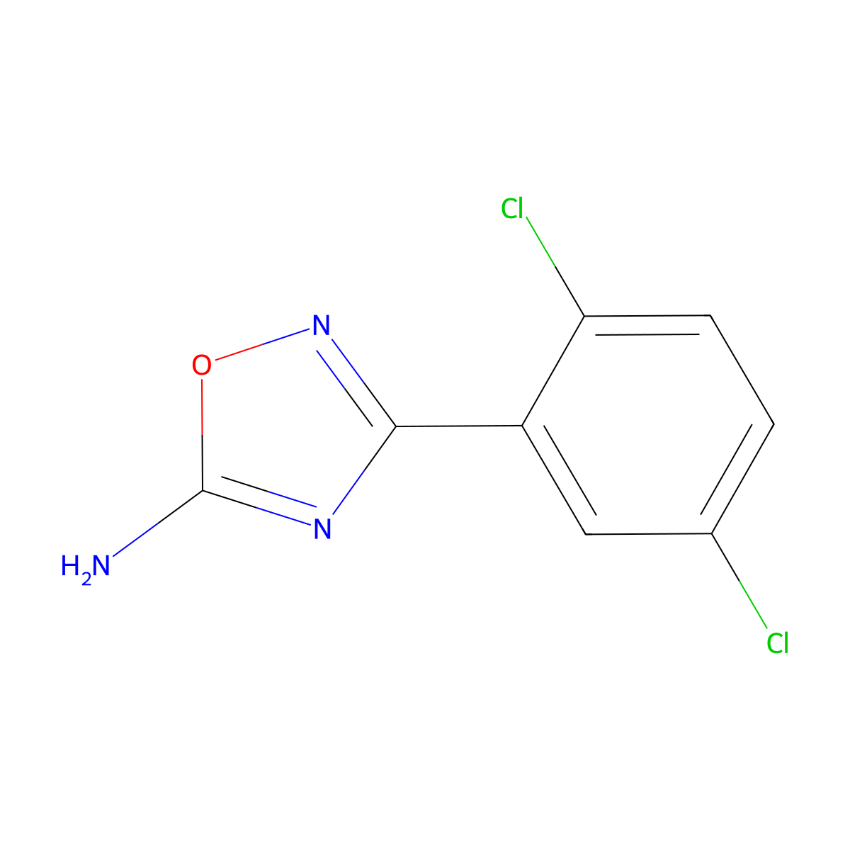 3-(2,5-Dichlorophenyl)-1,2,4-oxadiazol-5-amine molecular structure, CAS 2167537-28-0
