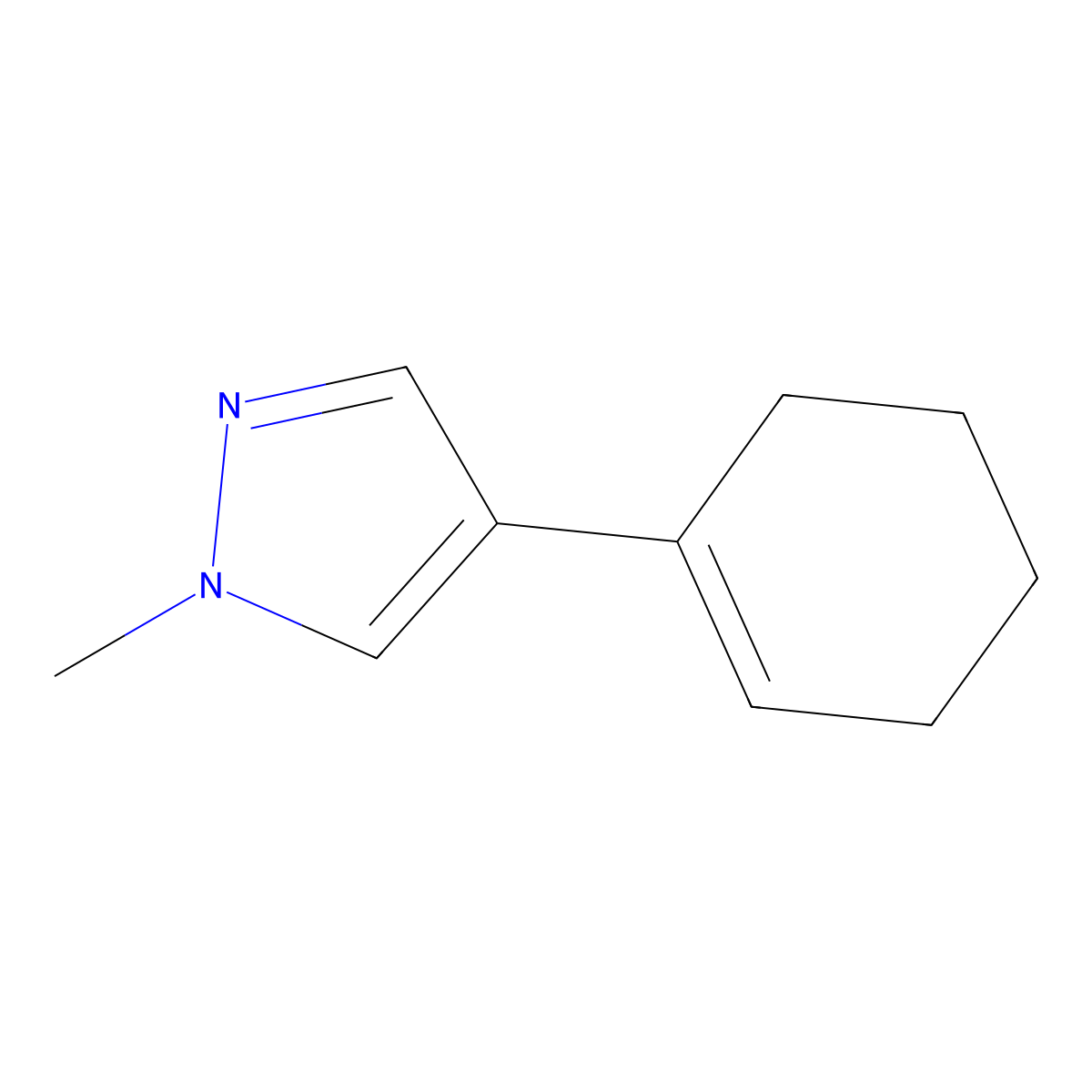 4-(cyclohex-1-en-1-yl)-1-methyl-1H-pyrazole molecular structure, CAS 2167543-66-8