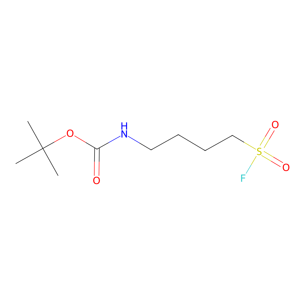 tert-butyl N-[4-(fluorosulfonyl)butyl]carbamate molecular structure, CAS 2167546-48-5