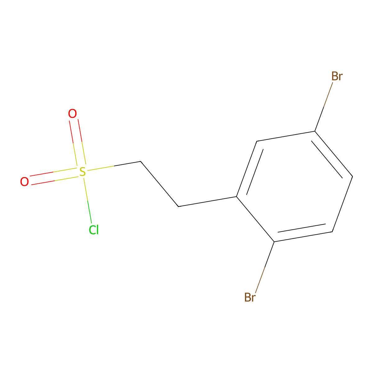 2-(2,5-Dibromophenyl)ethanesulfonyl chloride molecular structure, CAS 2167549-85-9
