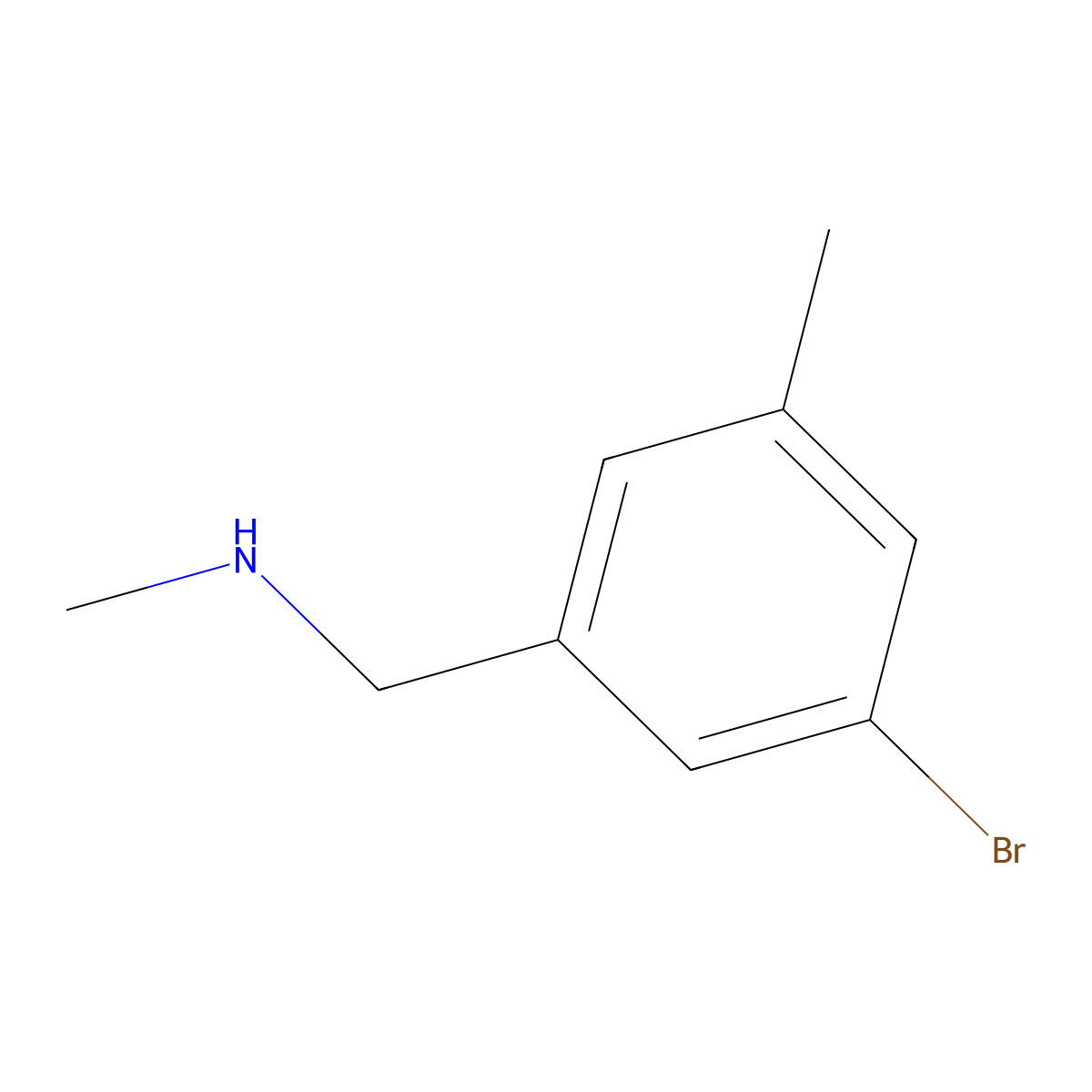 [(3-Bromo-5-methylphenyl)methyl](methyl)amine molecular structure, CAS 216755-51-0