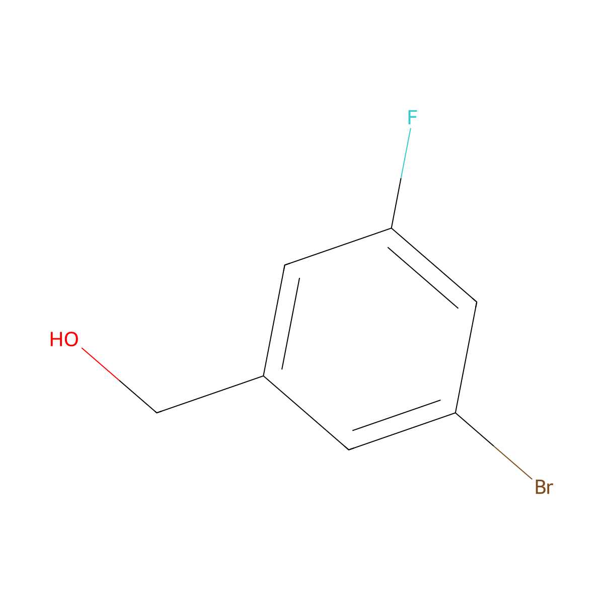 (3-Bromo-5-fluorophenyl)methanol molecular structure, CAS 216755-56-5