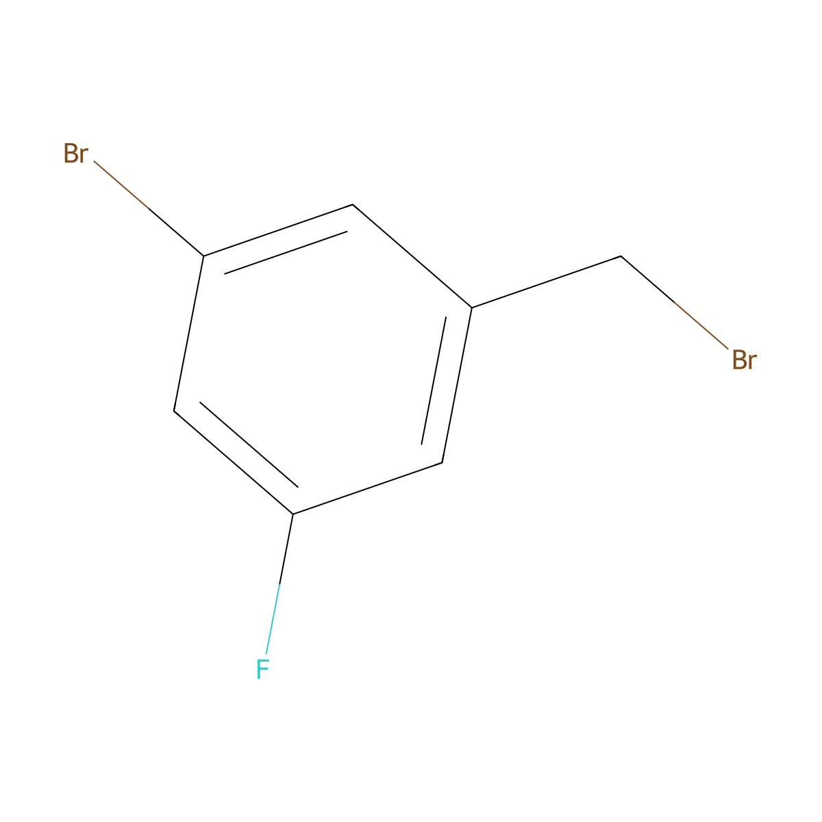 1-Bromo-3-(bromomethyl)-5-fluorobenzene molecular structure, CAS 216755-57-6