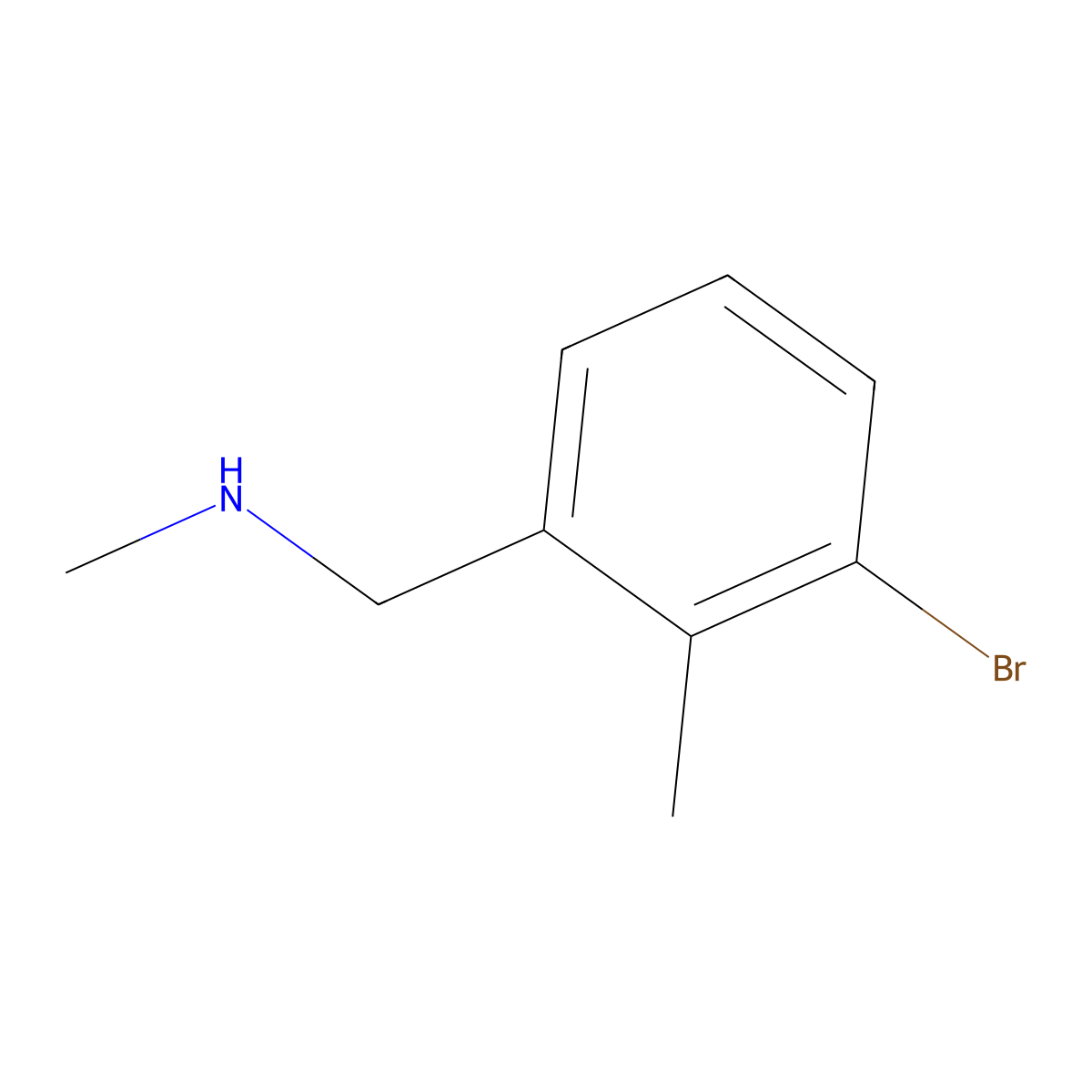 [(3-Bromo-2-methylphenyl)methyl](methyl)amine molecular structure, CAS 216755-67-8