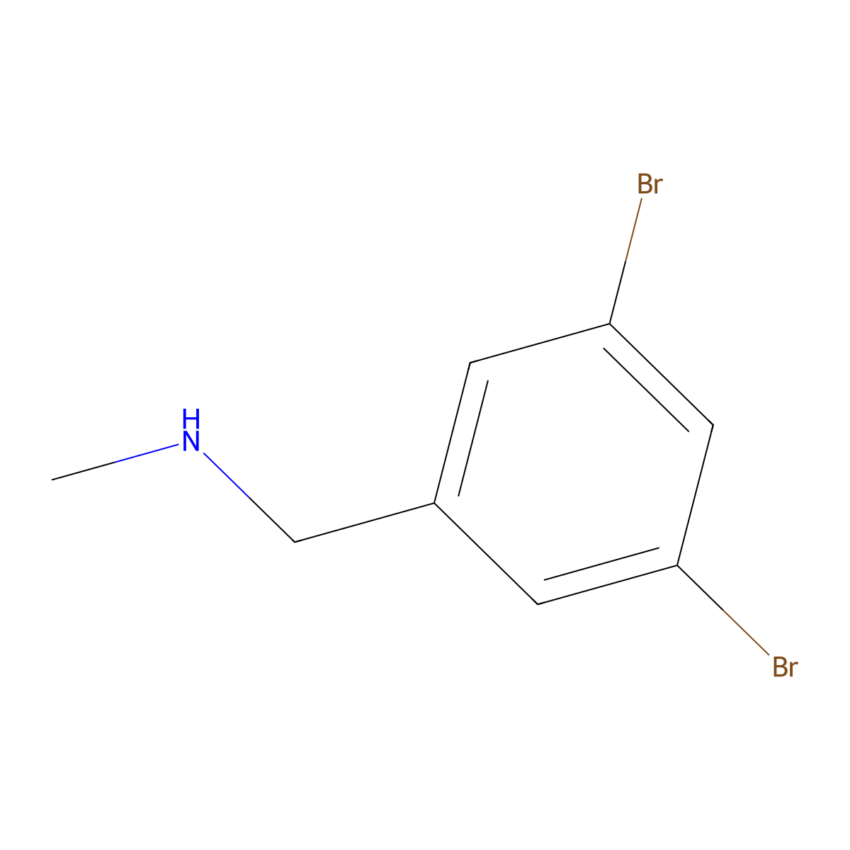 [(3,5-Dibromophenyl)methyl](methyl)amine molecular structure, CAS 216755-73-6