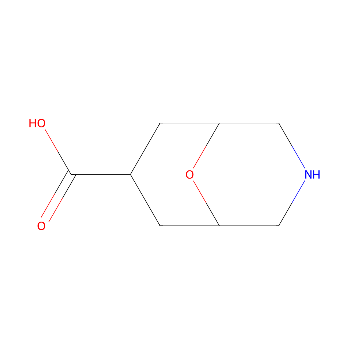 9-Oxa-3-azabicyclo[3.3.1]nonane-7-carboxylic acid molecular structure, CAS 2167550-10-7