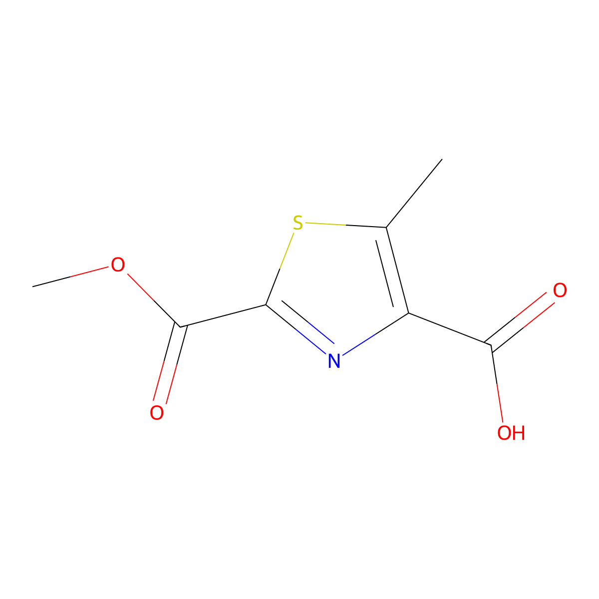 2-(Methoxycarbonyl)-5-methyl-1,3-thiazole-4-carboxylic acid molecular structure, CAS 2167557-22-2