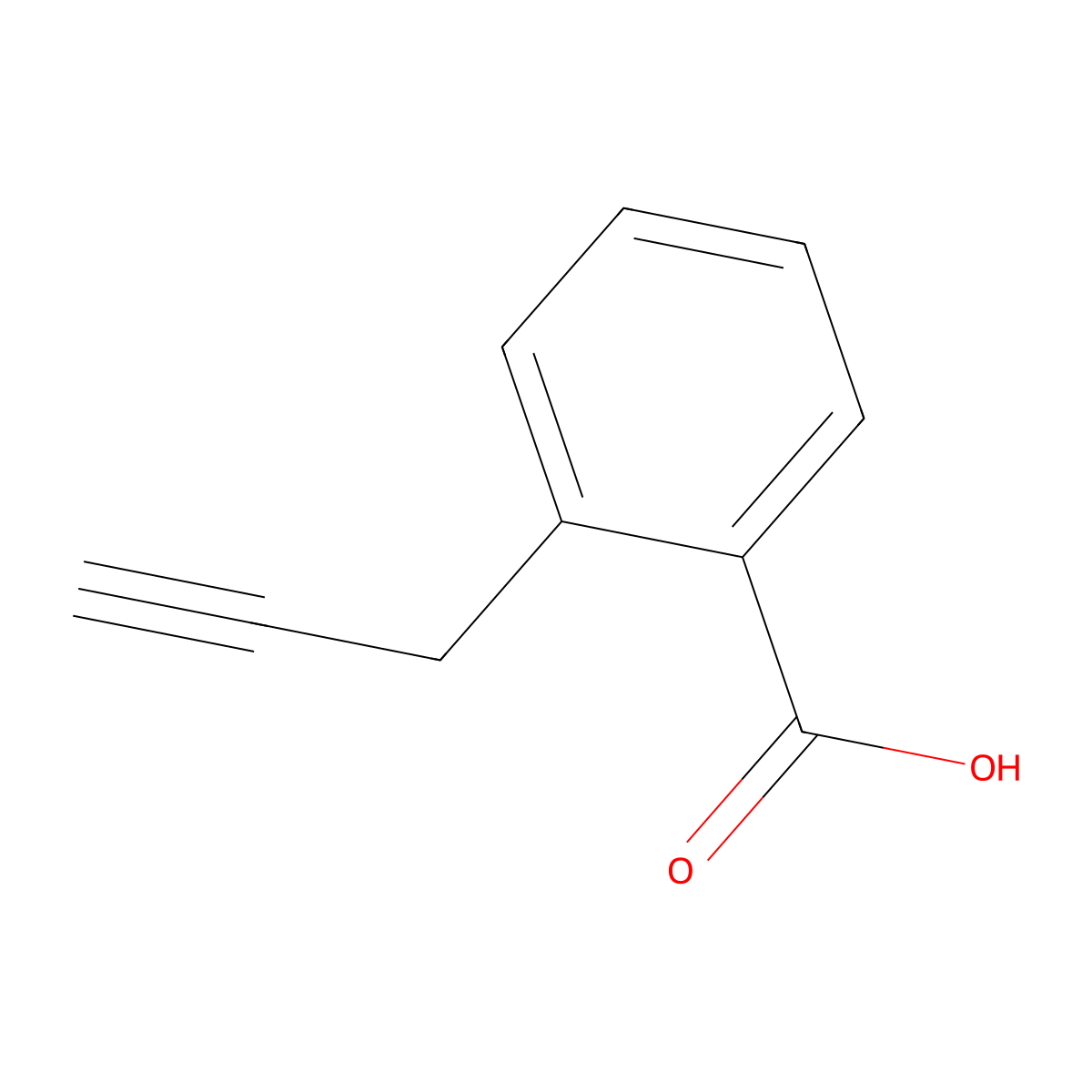 2-(Prop-2-yn-1-yl)benzoic acid molecular structure, CAS 2167562-01-6