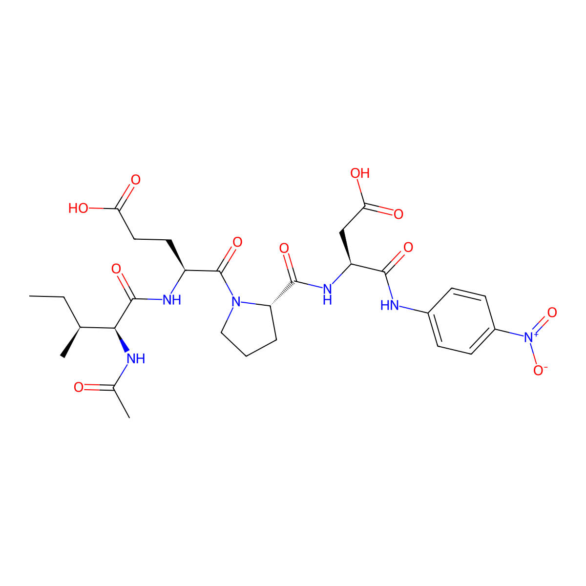 Ac-IEPD-PNA molecular structure, CAS 216757-29-8