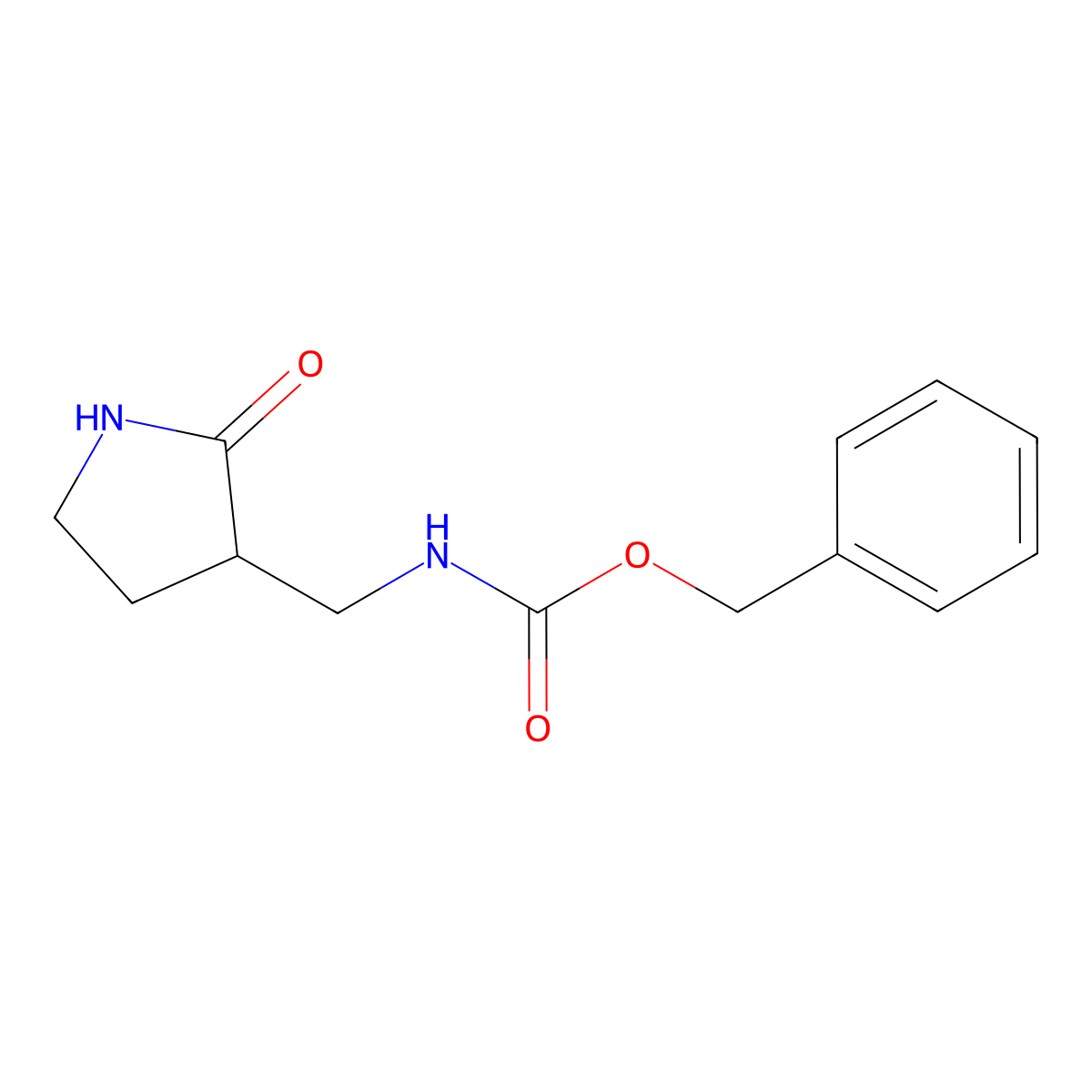 benzyl N-[(2-oxopyrrolidin-3-yl)methyl]carbamate molecular structure, CAS 2167574-98-1