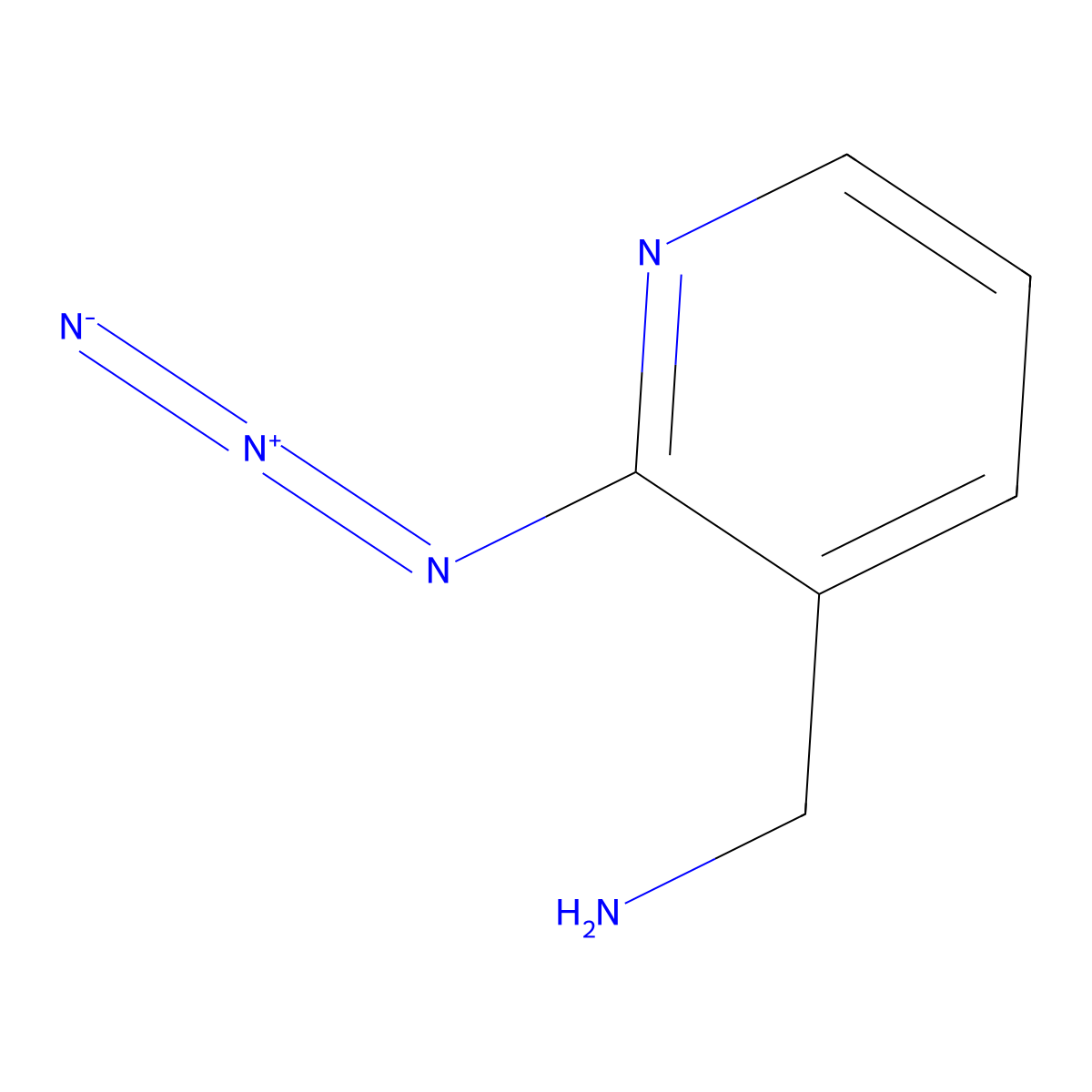 (2-Azidopyridin-3-yl)methanamine molecular structure, CAS 2167576-18-1