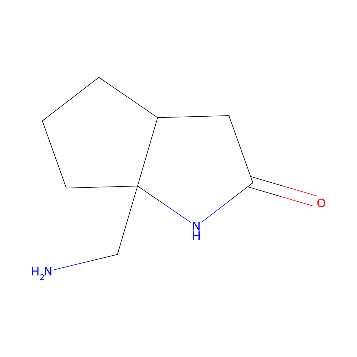 6a-(Aminomethyl)-octahydrocyclopenta[b]pyrrol-2-one molecular structure, CAS 2167579-29-3
