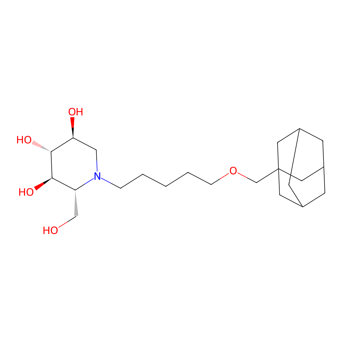 AMP-Deoxynojirimycin molecular structure, CAS 216758-20-2