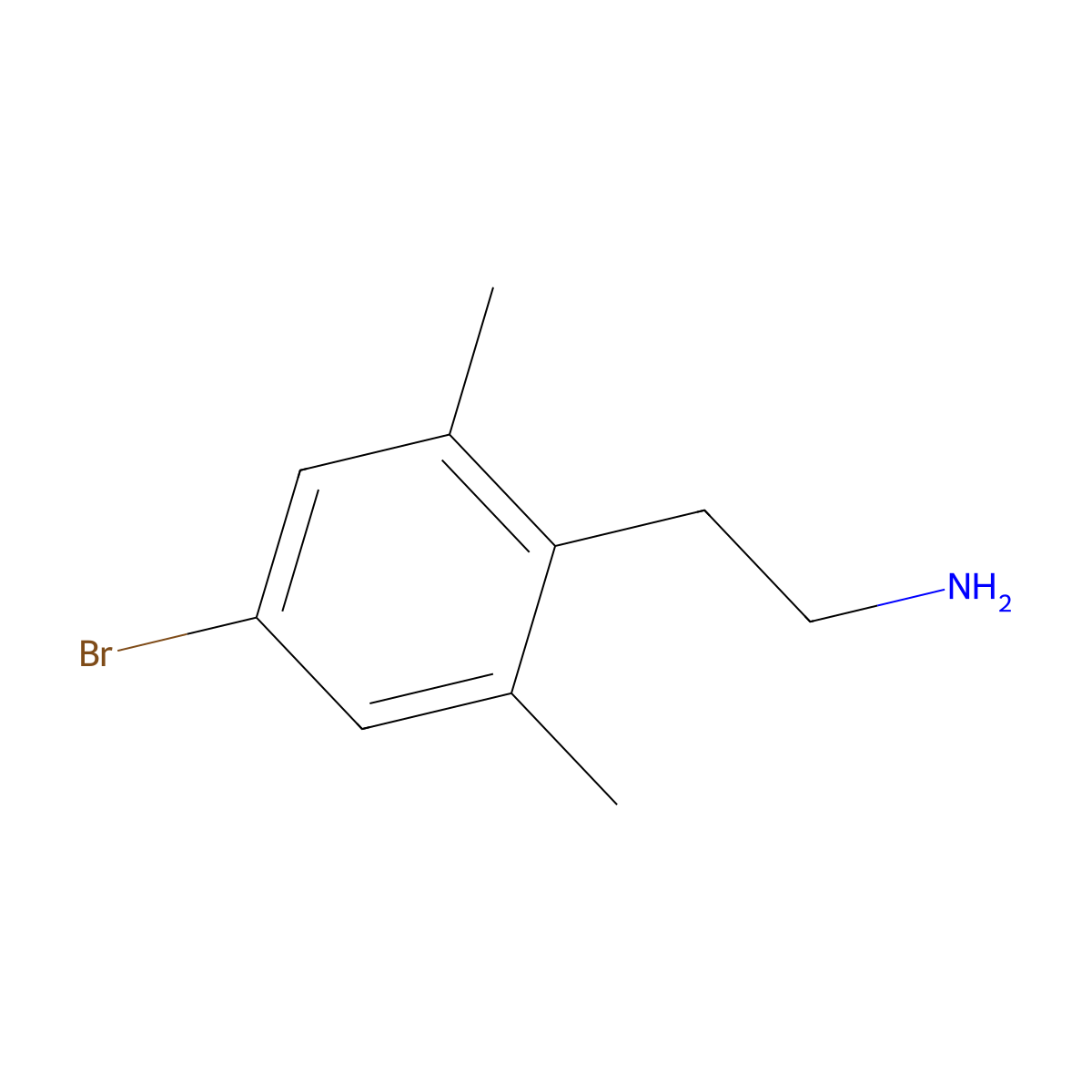2-(4-Bromo-2,6-dimethylphenyl)ethan-1-amine molecular structure, CAS 2167584-45-2