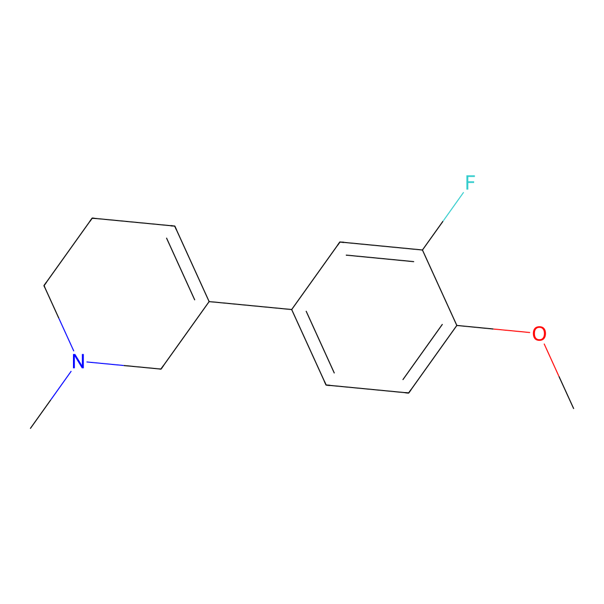 5-(3-Fluoro-4-methoxyphenyl)-1-methyl-1,2,3,6-tetrahydropyridine molecular structure, CAS 2167586-44-7