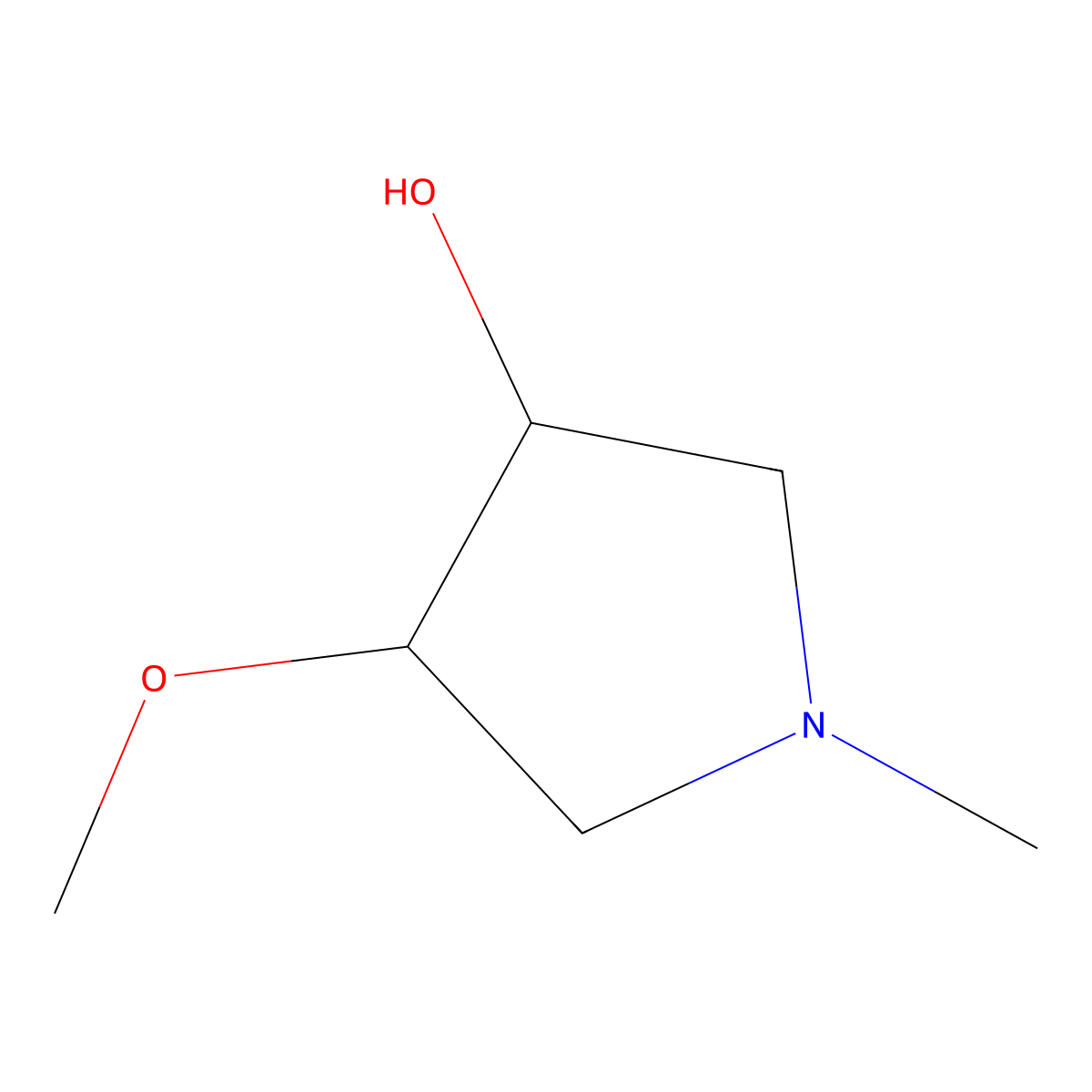 4-Methoxy-1-methyl-pyrrolidin-3-ol molecular structure, CAS 2167594-06-9