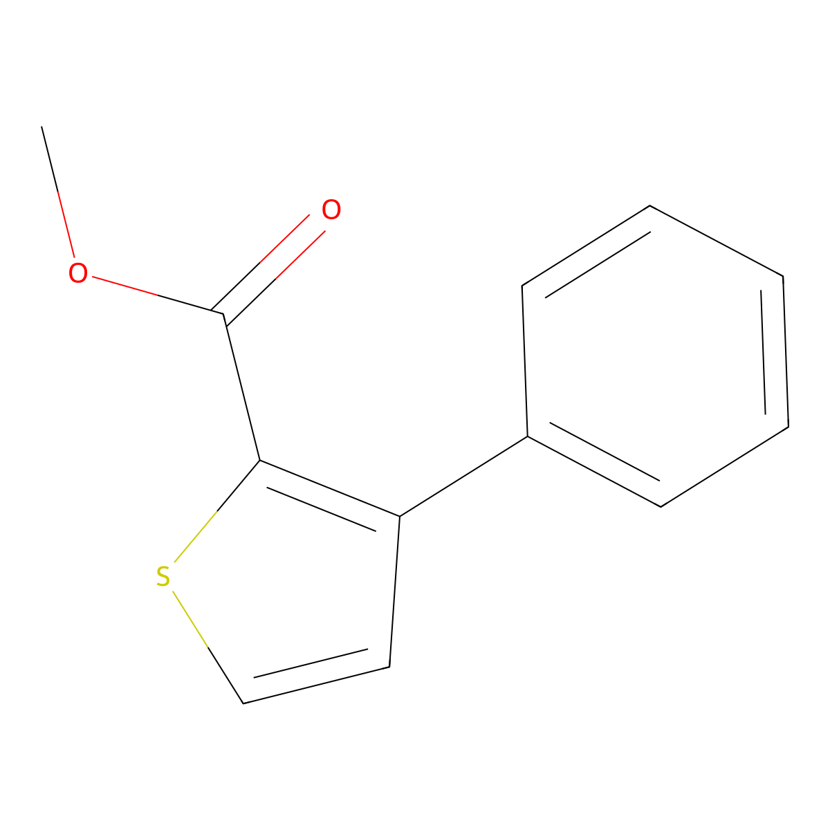 Methyl 3-Phenylthiophene-2-carboxylate molecular structure, CAS 21676-89-1