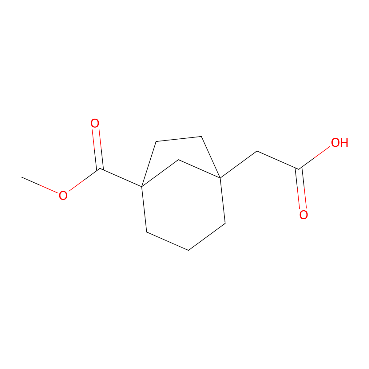 2-(5-(Methoxycarbonyl)bicyclo[3.2.1]octan-1-yl)acetic acid molecular structure, CAS 2167603-03-2