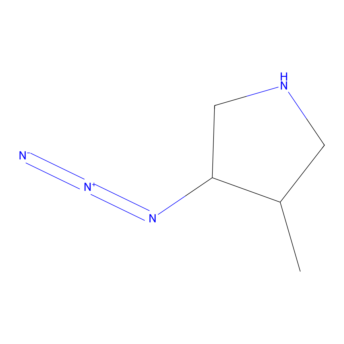 3-Azido-4-methylpyrrolidine molecular structure, CAS 2167609-93-8