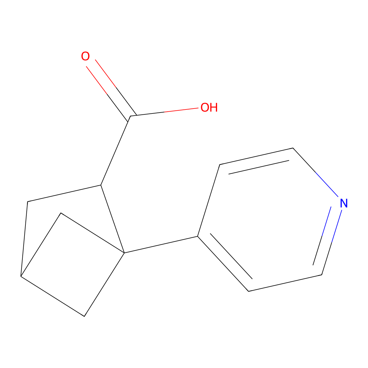 1-(Pyridin-4-yl)bicyclo[2.1.1]hexane-2-carboxylic acid molecular structure, CAS 2167610-94-6