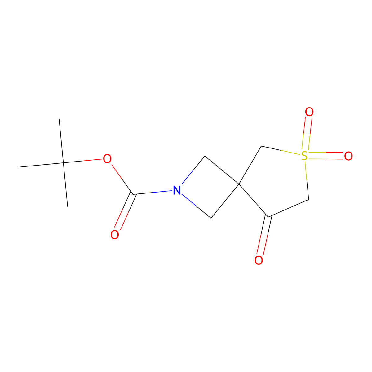 Tert-butyl 6,6,8-trioxo-6lambda6-thia-2-azaspiro(3.4)octane-2-carboxylate molecular structure, CAS 2167618-39-3