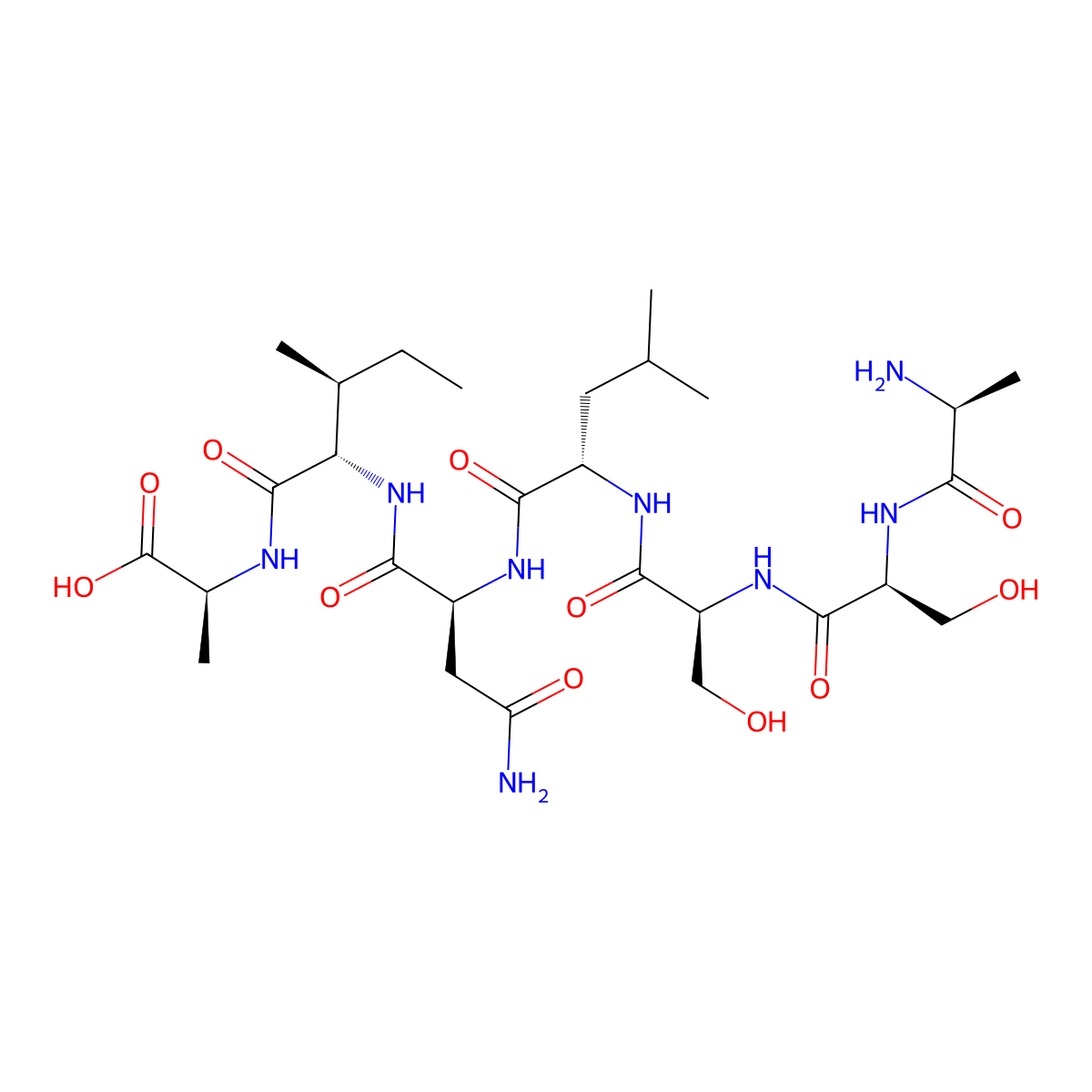 L-Alanine, L-alanyl-L-seryl-L-seryl-L-leucyl-L-asparaginyl-L-isoleucyl- molecular structure, CAS 216763-24-5