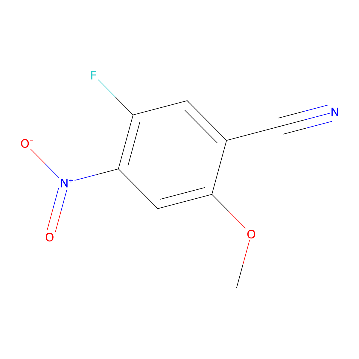 5-Fluoro-2-methoxy-4-nitrobenzonitrile molecular structure, CAS 2167633-09-0