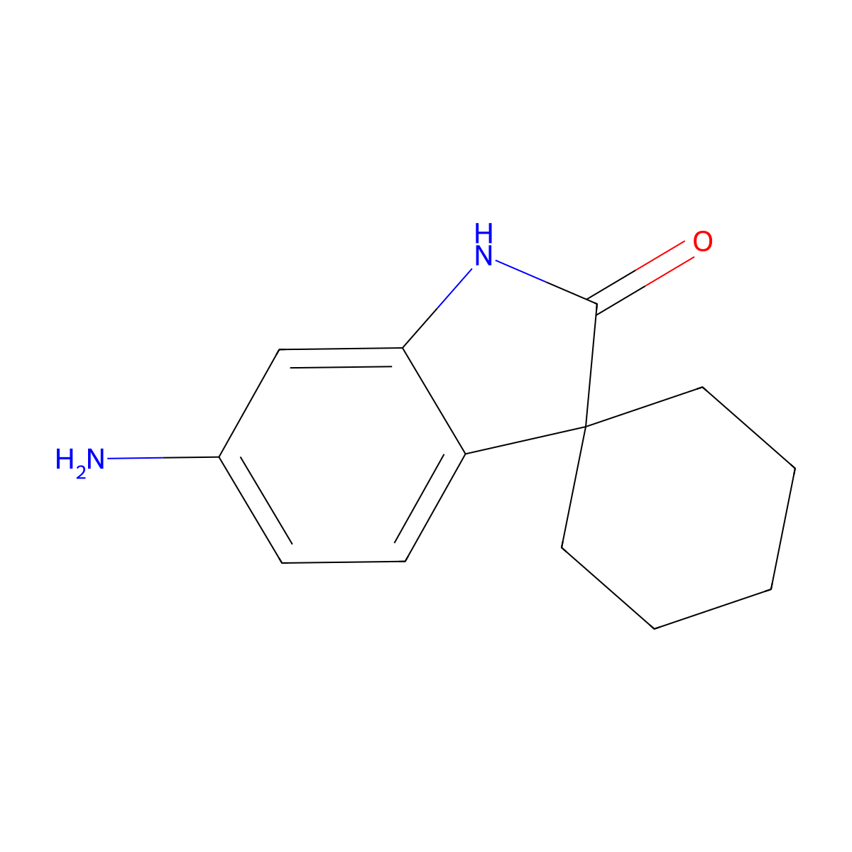 6'-Aminospiro[cyclohexane-1,3'-indolin]-2'-one molecular structure, CAS 2167636-50-0