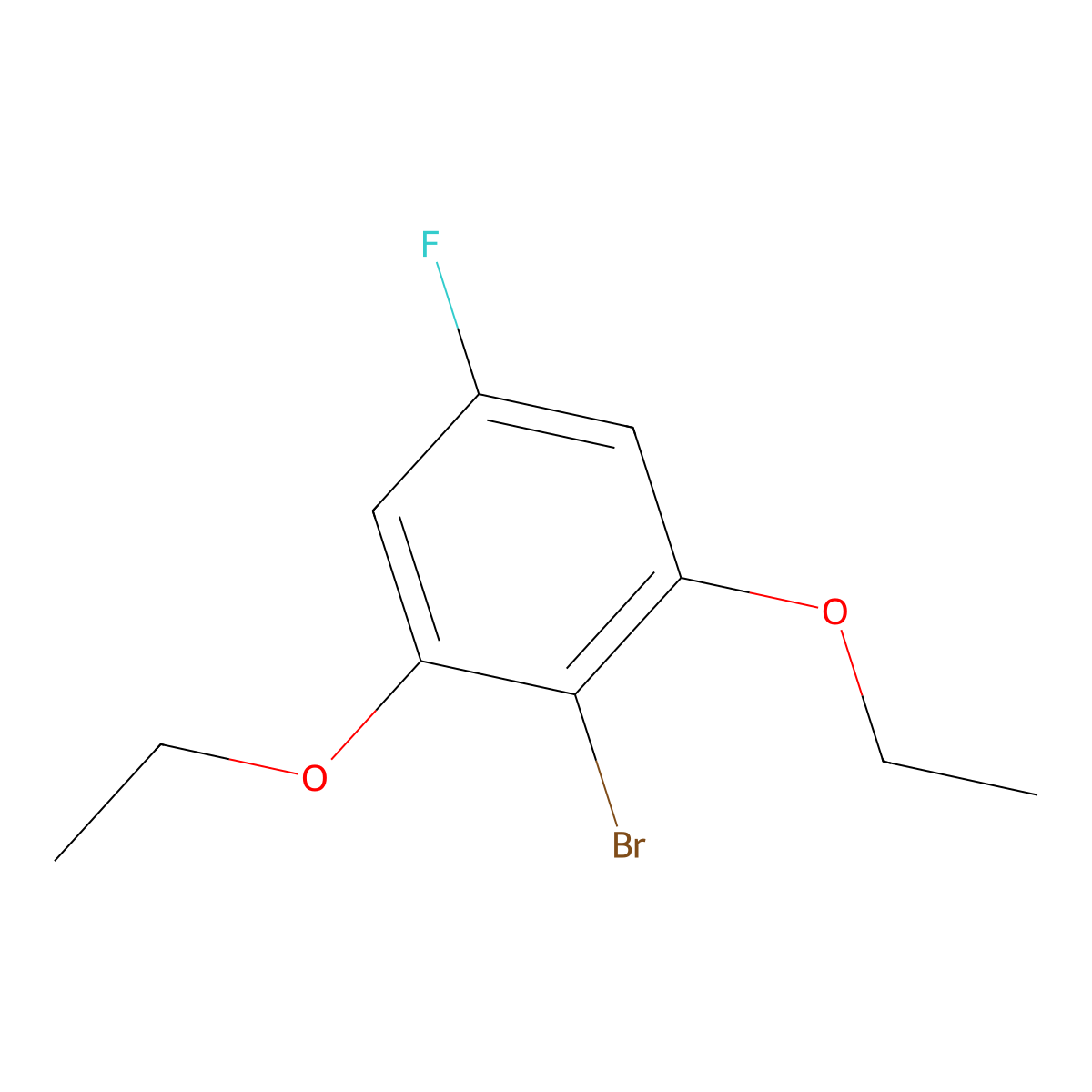 2-Bromo-1,3-diethoxy-5-fluorobenzene molecular structure, CAS 2167638-10-8