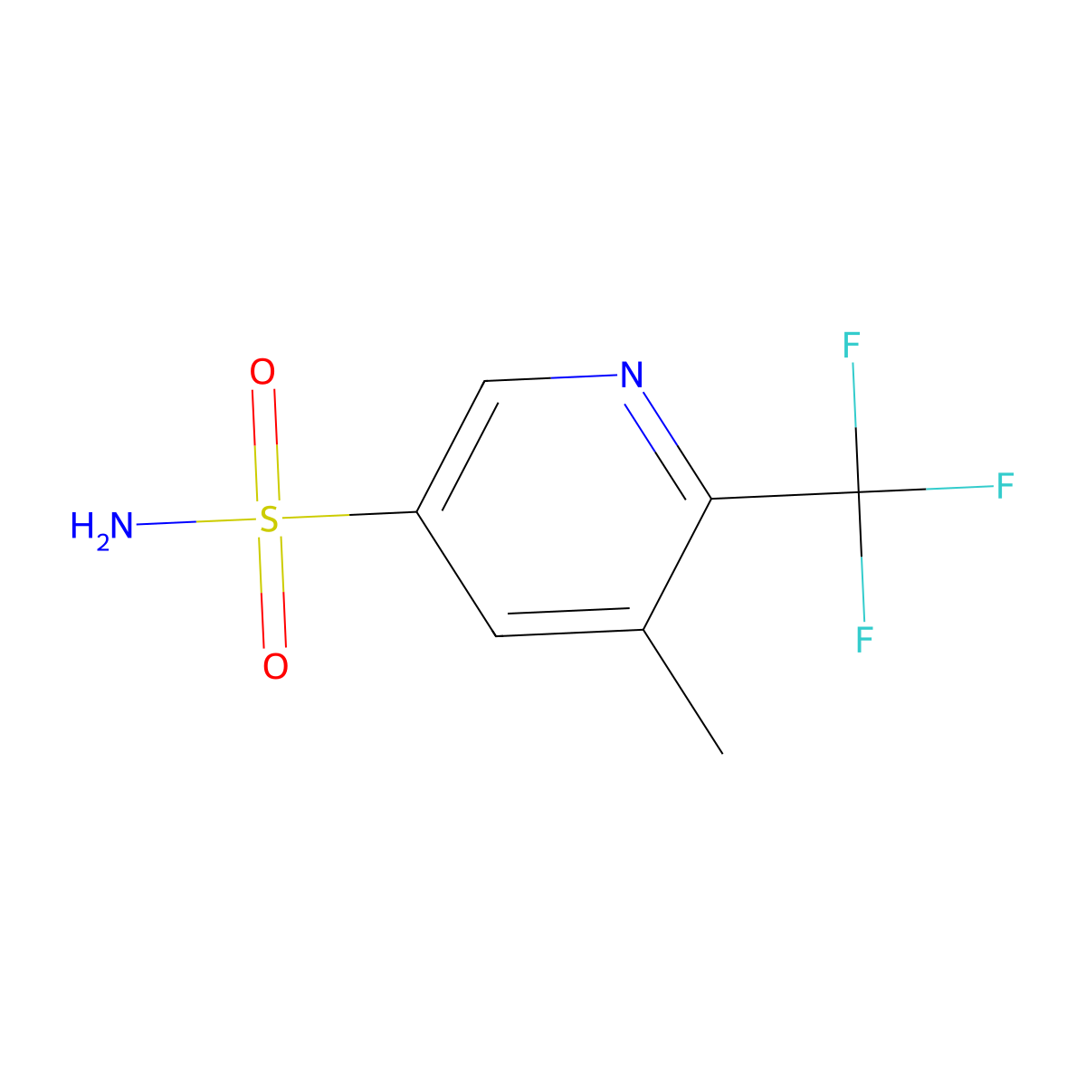 5-Methyl-6-(trifluoromethyl)pyridine-3-sulfonamide molecular structure, CAS 2167645-72-7