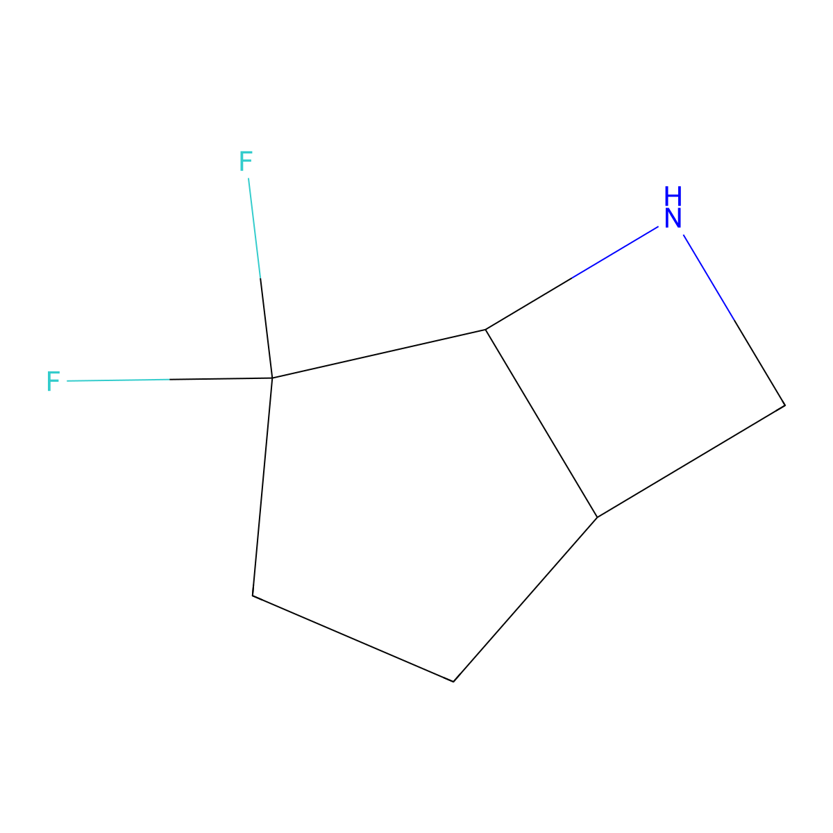 4,4-Difluoro-6-azabicyclo[3.2.0]heptane molecular structure, CAS 2167648-05-5