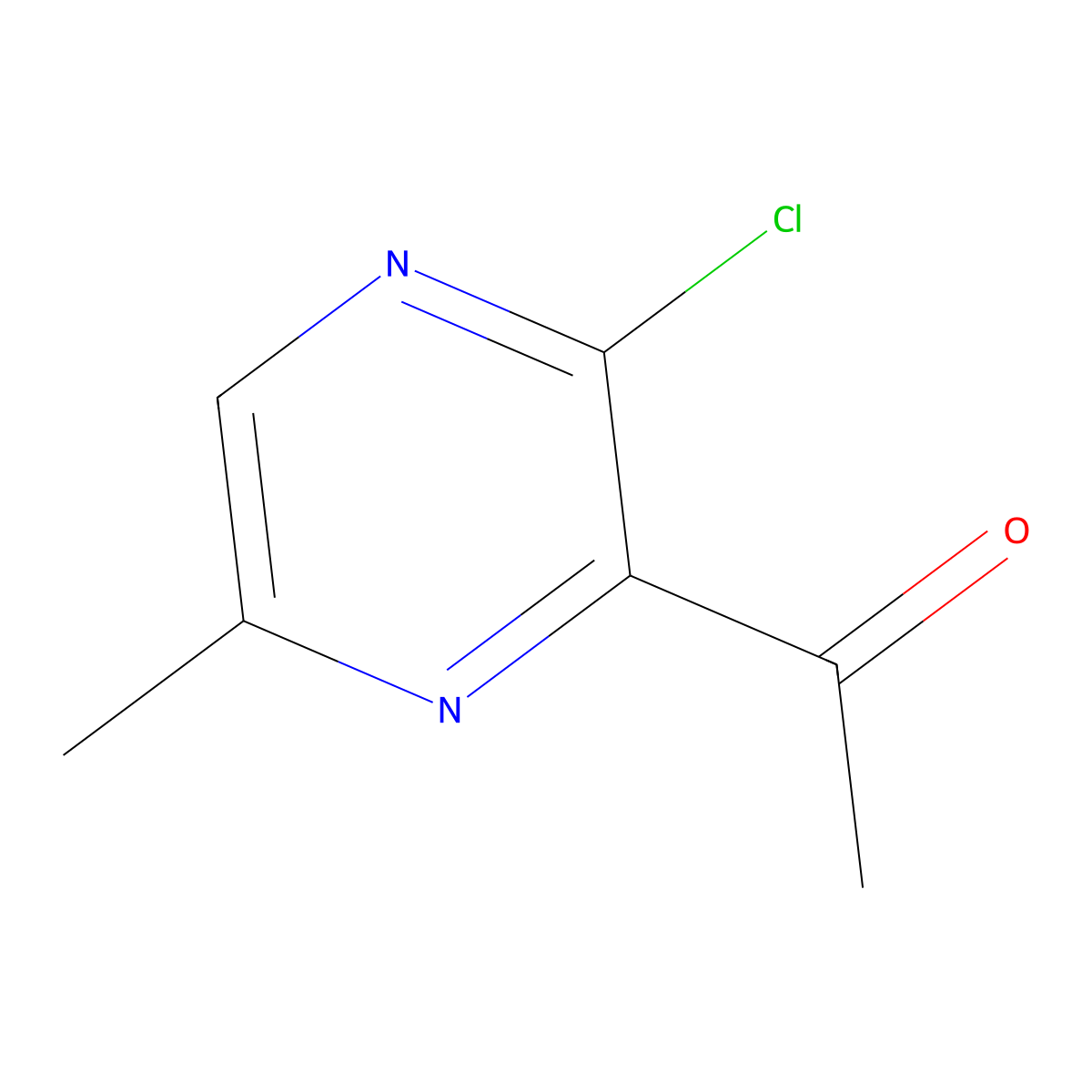 1-(3-Chloro-6-methylpyrazin-2-yl)ethanone molecular structure, CAS 2167652-28-8