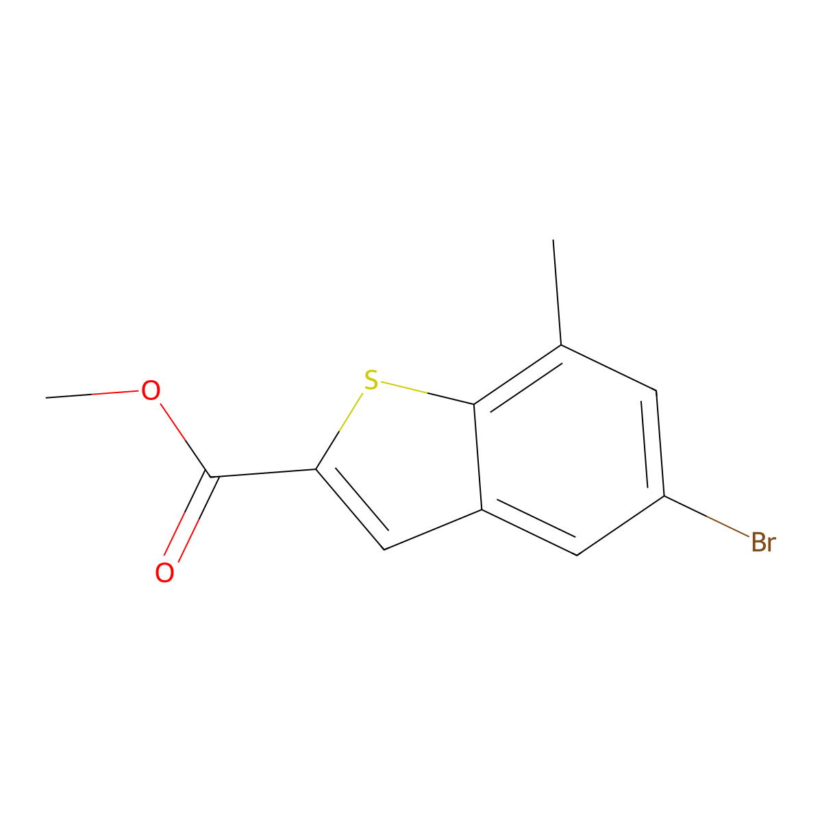 Methyl 5-bromo-7-methylbenzo[b]thiophene-2-carboxylate molecular structure, CAS 2167652-40-4