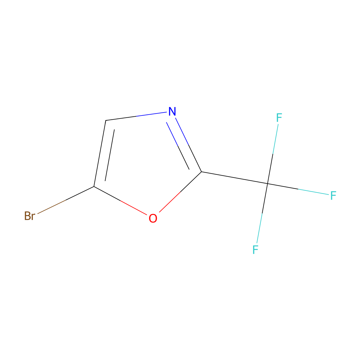 5-Bromo-2-trifluoromethyl-oxazole molecular structure, CAS 2167653-94-1
