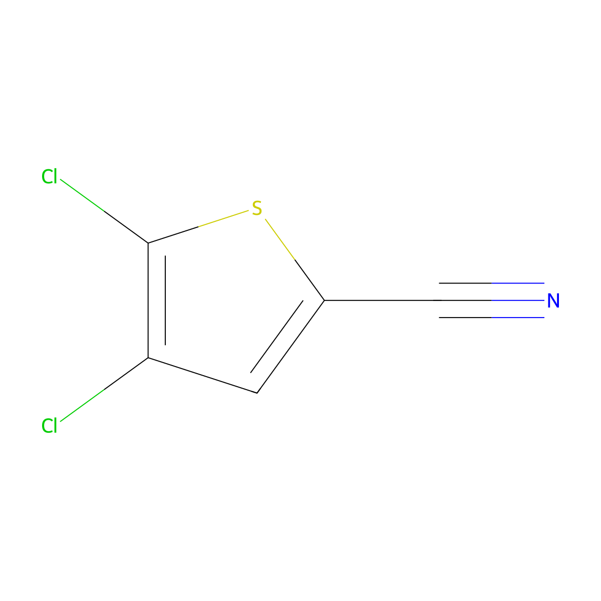 4,5-Dichlorothiophene-2-carbonitrile molecular structure, CAS 2167657-56-7