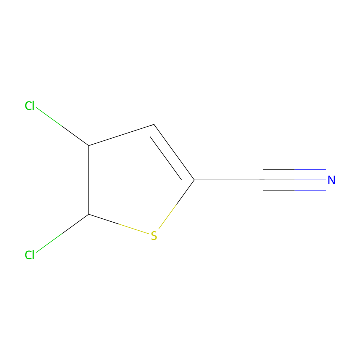 4,5-Dichlorothiophene-2-carbonitrile molecular structure, CAS 2167657-56-7