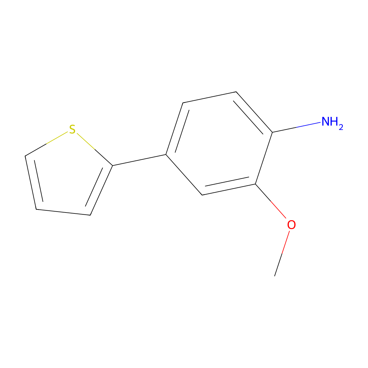 2-Methoxy-4-(thiophen-2-yl)aniline molecular structure, CAS 2167658-40-2