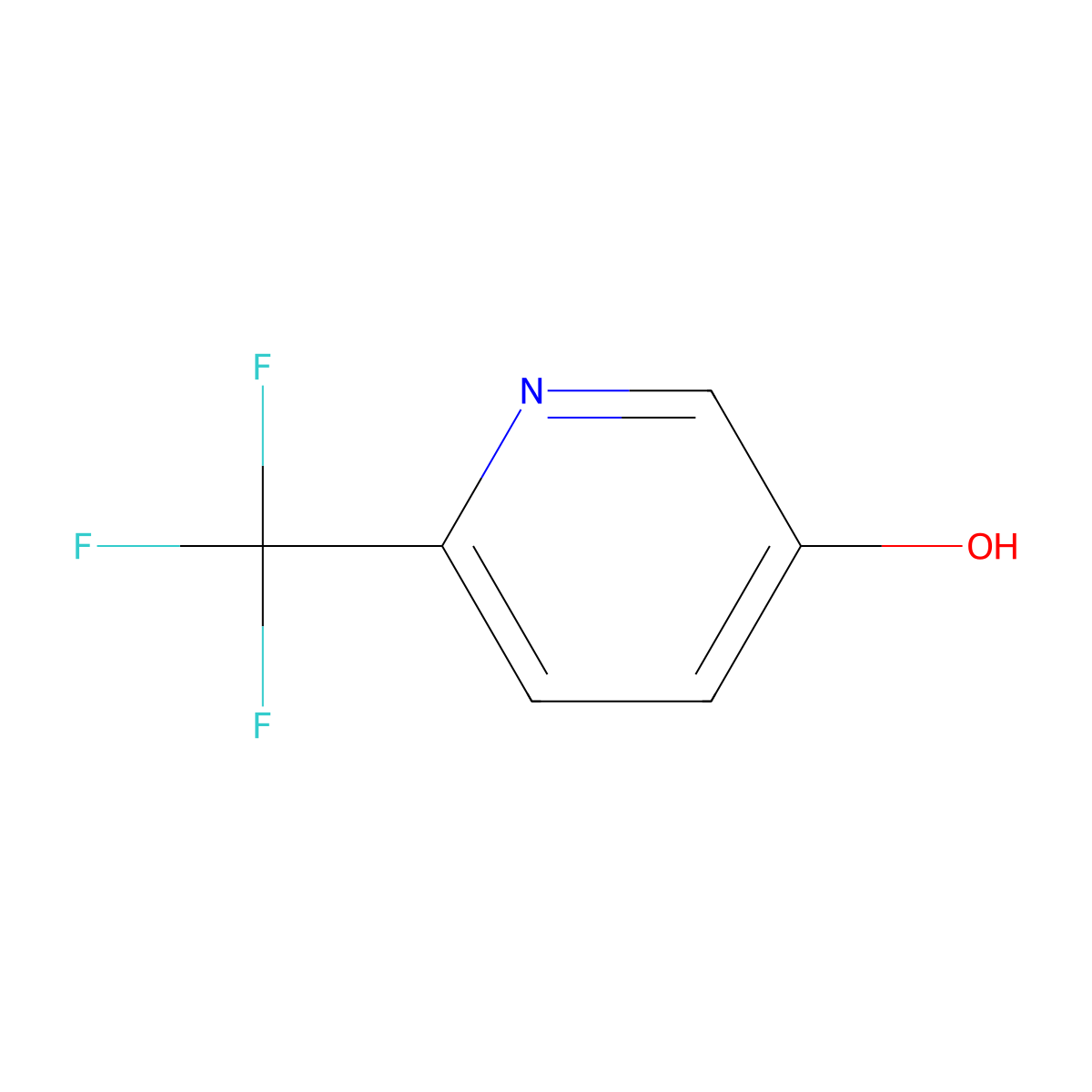 5-Hydroxy-2-(trifluoromethyl)pyridine molecular structure, CAS 216766-12-0