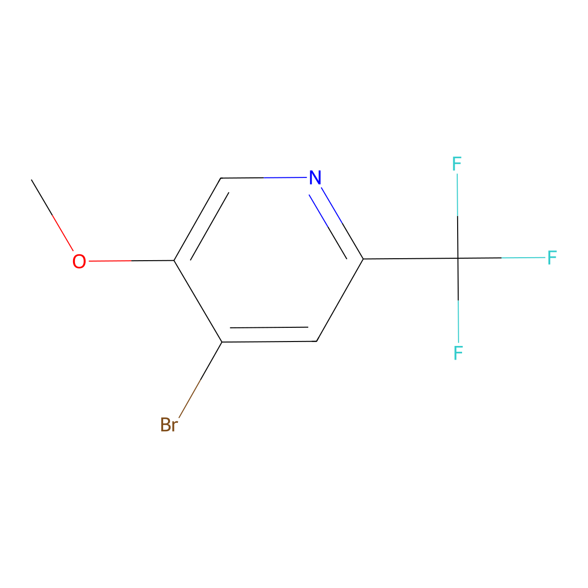 4-Bromo-5-methoxy-2-(trifluoromethyl)pyridine molecular structure, CAS 216766-17-5